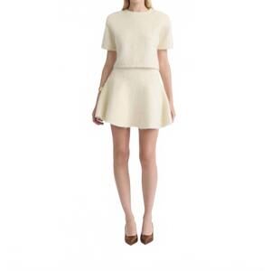 NEW DODIEE women's talia short sleeve top in cream